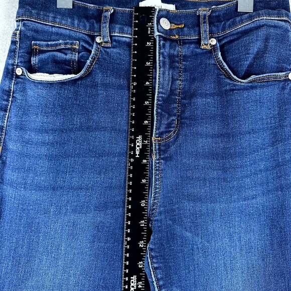Loft Women's Skinny Jeans High Rise Dark Wash Five Design Pockets Blue Size 29/8 - Picture 7 of 10